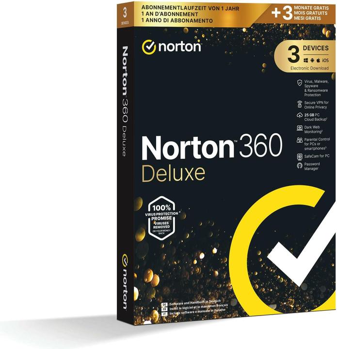 Actual product image Norton 360 Gold 25GB 3 Devices 15MO (3 User, 12 months)
