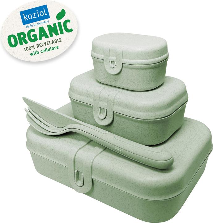 Image du produit Koziol Lunchbox Pascal Ready Organic 4 parties, bleu