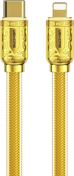 Actual product image Wekome WDC-163 Sakin-Serie – USB-C-auf-Lightning-PD-Verbindungskabel 20 W 1 m (Gold) (1 m, USB 2.0, 20 W)