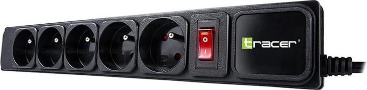 Productafbeelding Tracer PowerGear 1,5 m Zwart 5 stopcontacten (5x, CEE 7/16, 1.50 m)