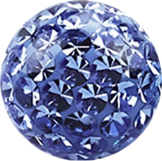 Immagine prodotto Star Piercing Sfera di cristallo blu chiaro Strato protettivo epossidico (Acciaio chirurgico 316L, senza ottone)