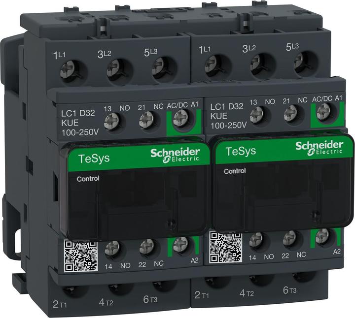 Produktbild Schneider Electric Contactor 32A 3P AC3 100-250V ACDC coil