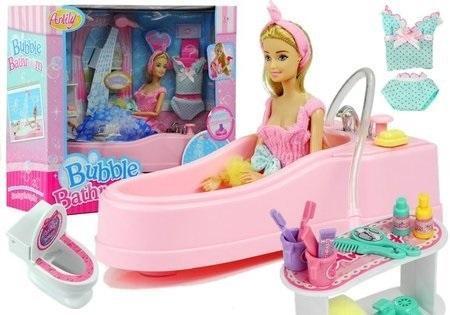 Actual product image Lean Toys Set Doll with Bathroom + Accessories