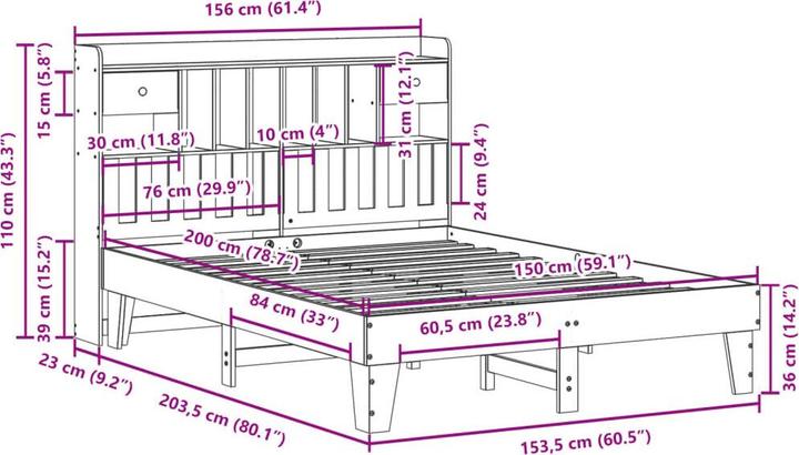 Image du produit vidaXL Bettgestell (150 x 200 cm)