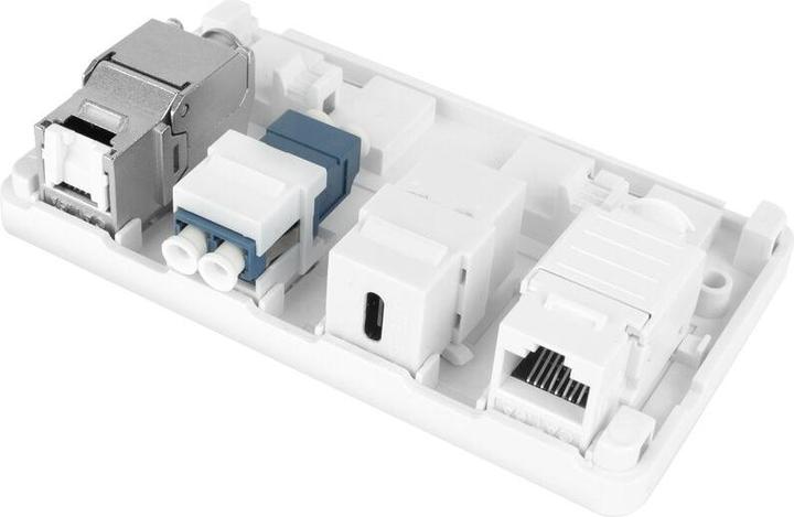 Produktbild ACT Unloaded surface keystone mount box for 4 keystone jacks (Keystone Modulhalter)
