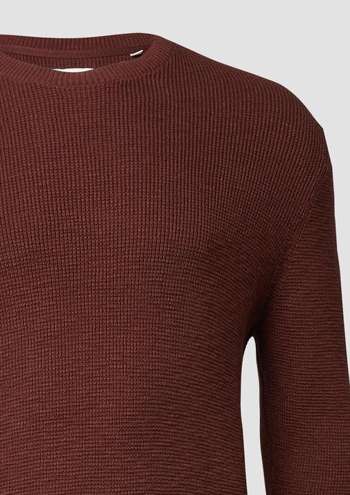 Produktbild s.Oliver Strickpullover Strickpullover mit Crew Neck und Strukturmuster (3XL)