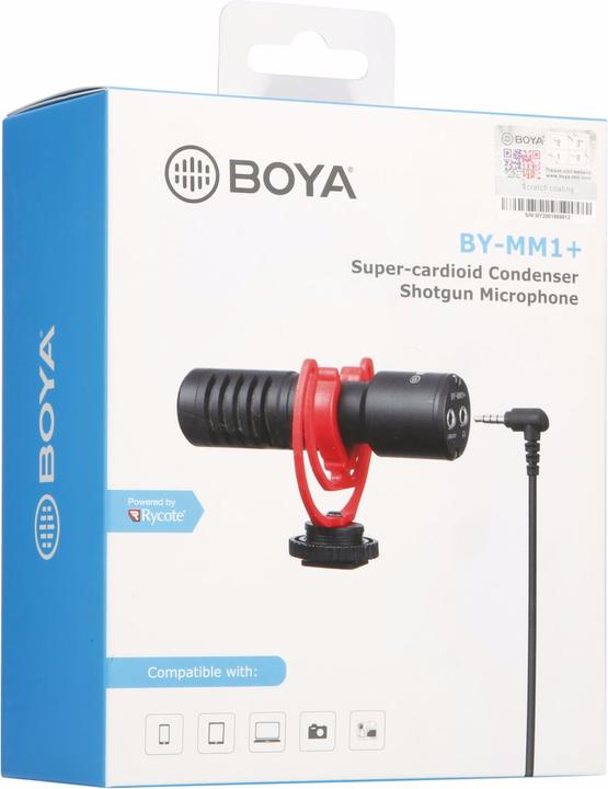 Actual product image Boya BY-MM1+ Compact clip-on microphone
