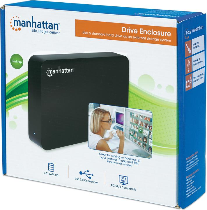 Actual product image Manhattan USB 3.1 Gen 2 hard drive enclosure (3.5")
