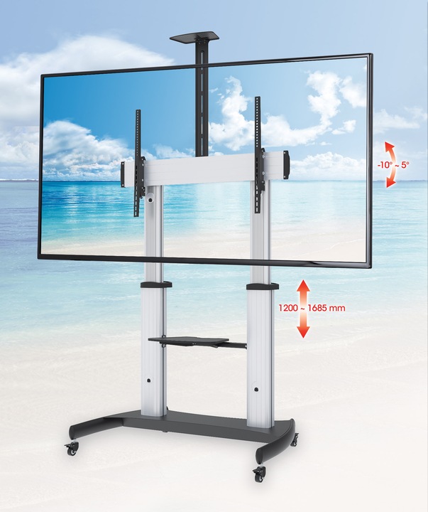 Produktbild Manhattan Premium Multimedia TV-Ständer auf Rollen mit besonders hoher Traglast (LCD, 100", 100 kg)