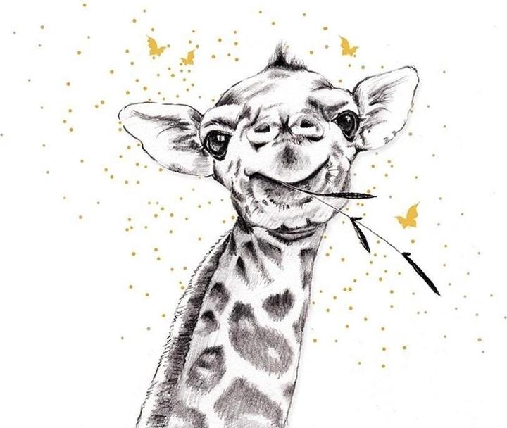 Produktbild Clear Creation Vergoldete quadratische Karte CL3804 BL Giraffe