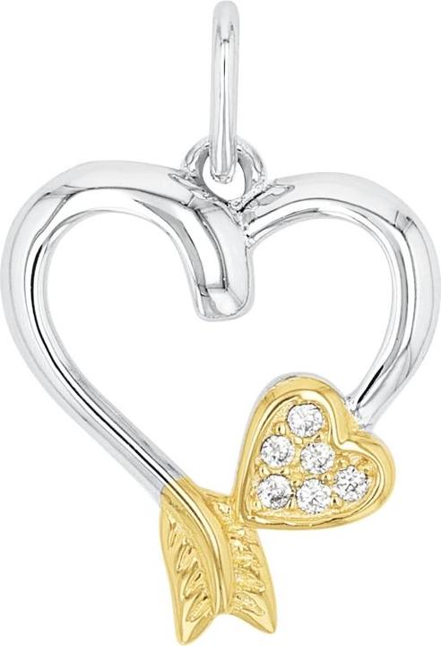 Image du produit Amor Pendentif pour femme, argent sterling 925, zirconium synth. | coeur (Argent 925)