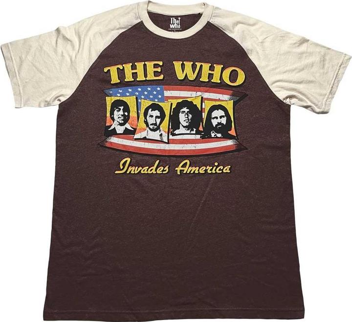 Immagine prodotto The Who Maglietta Raglan Invades America per adulti (XL)