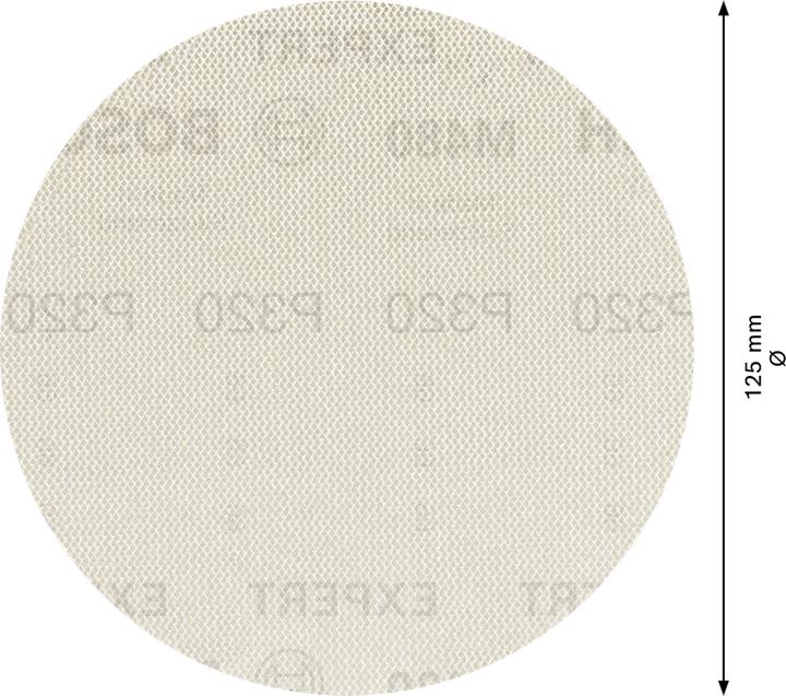 Image du produit Bosch Professional Zubehör EXPERT M480 Filet de ponçage pour ponceuse excentrique, 125 mm, G 320, 5 pièces (P320)