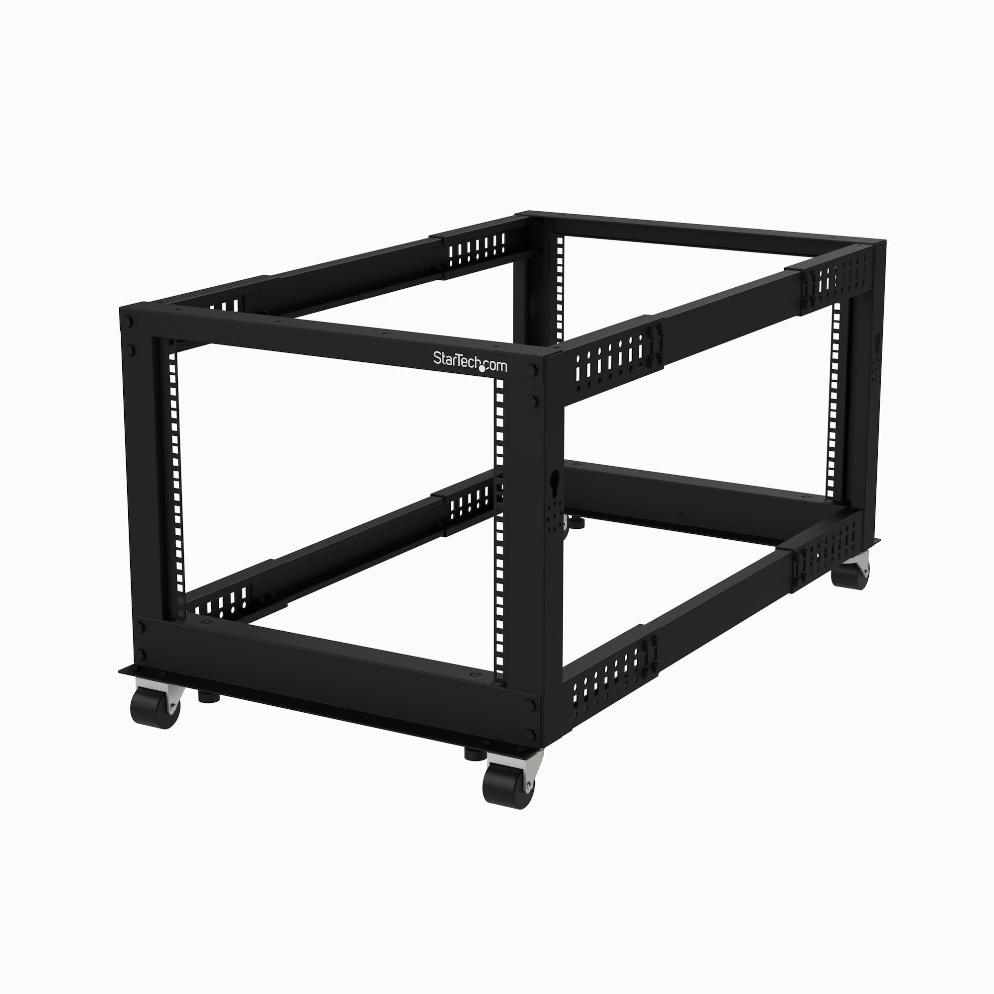 StarTech 4POSTRACK8U (8 HE, Rack da 19 pollici), Armadio rack, Nero