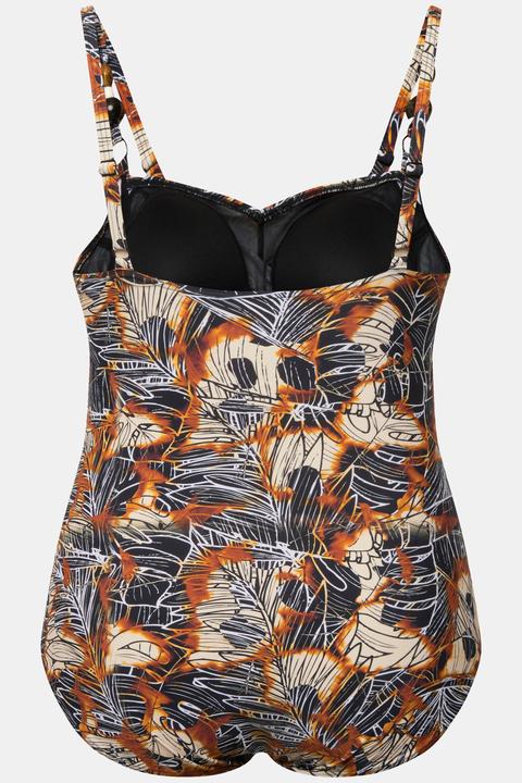 Produktbild Ulla Popken Badeanzug, drapiert, Softcups, Perlen, recycelt (62)