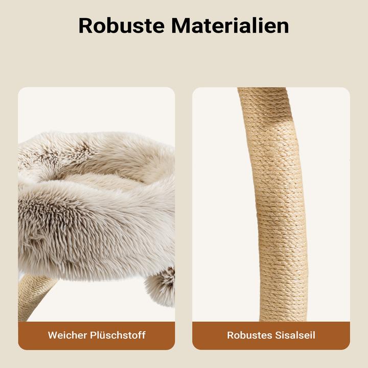 Produktbild Wiltec Designer Kratzbaum (155 cm, Creme, Grau)
