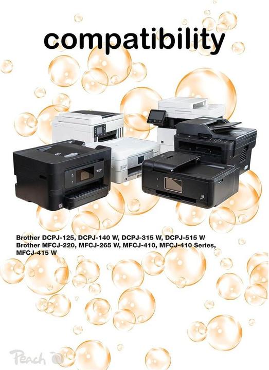 Image du produit Peach Cartouches d'encre économiques compatibles avec LC-985VAL (C, CF, M, Y)