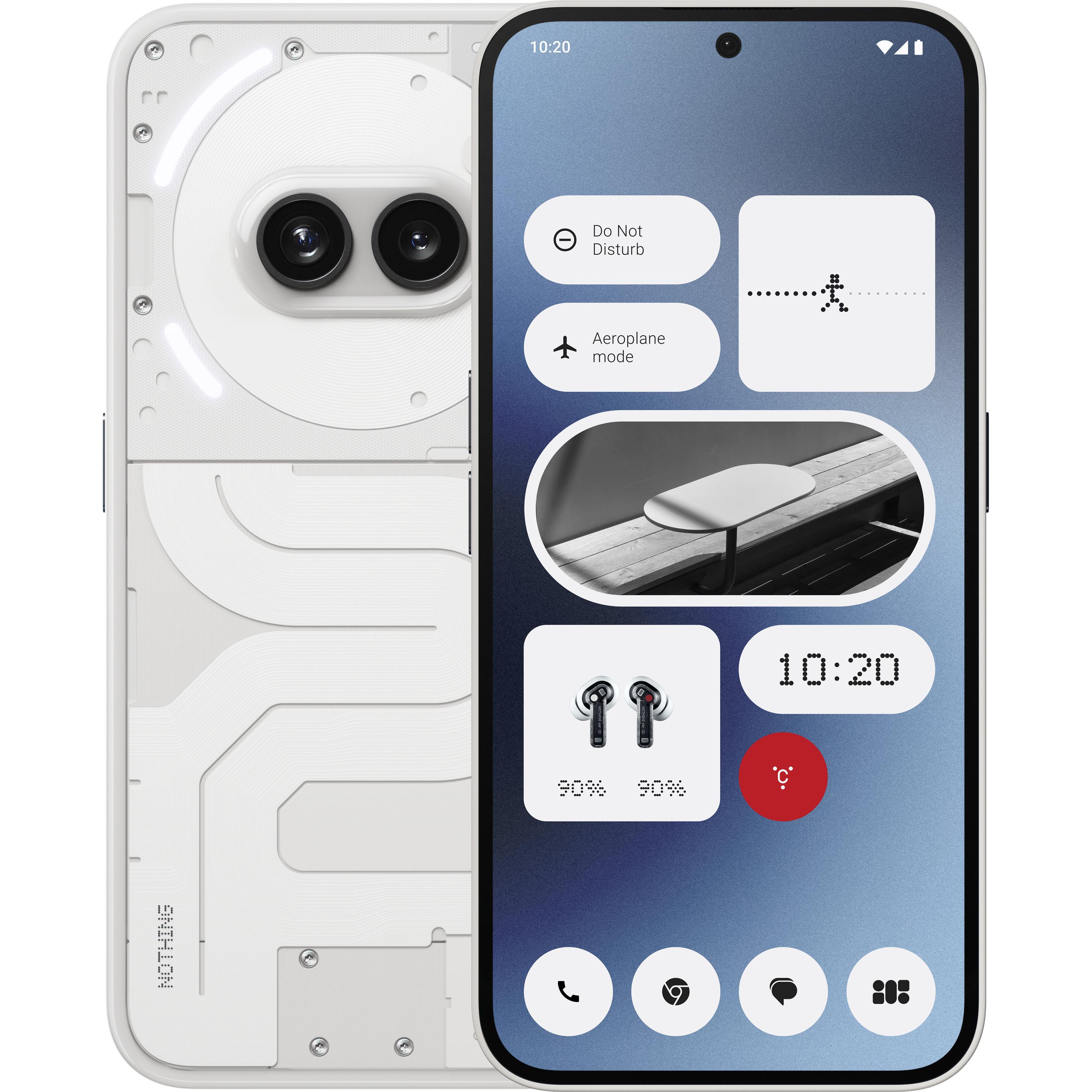 Nothing Phone (2a) (128 GB, Weiss, 6.70", Dual SIM, 50 Mpx, 5G), Smartphone, Weiss