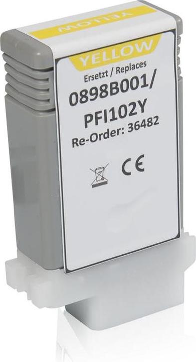 Inkadoo Druckerpatronen kompatibel zu Canon 0898B001 / PFI-102Y Tintenpatrone, gelb Gelb (Y)