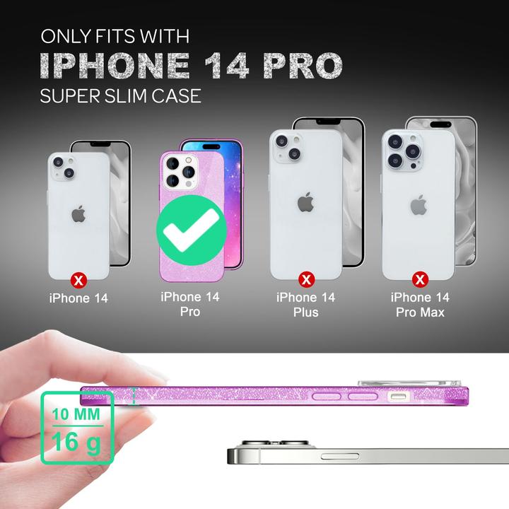 Actual product image Nalia Glitter cover (Apple iPhone 14 Pro)