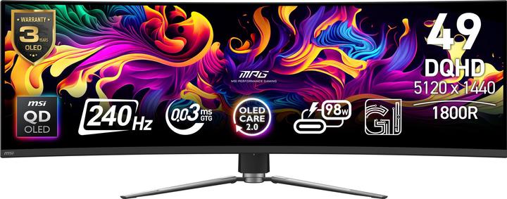 Immagine prodotto MSI MPG 491CQPX QD-OLED (5120 x 1440 pixel, 49")