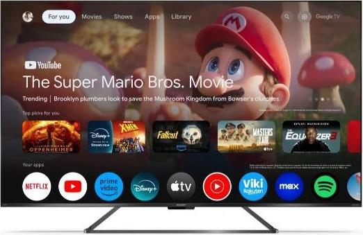 Immagine prodotto Sharp 65GR8265E 65" (164cm) 4K Ultra HD QLED Smart Google Frameless TV, 144Hz, Dolby Vision IQ, Dolby Atmo (65", GR8, QLED, 4K)