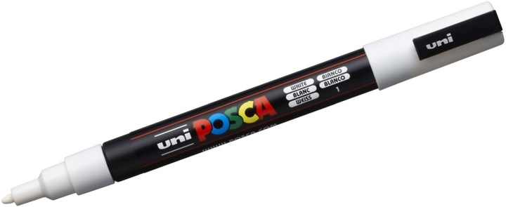 Actual product image Posca Marker PC-3M round tip (White, 1.30 mm, 1 x)
