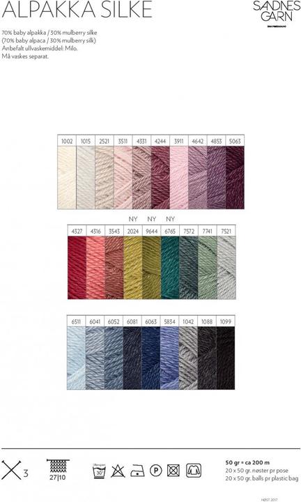 Produktbild Sandnes Garn Alpakka Silke 50g (200 m)