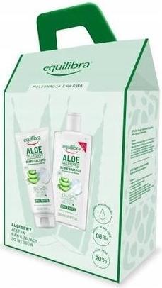 Equilibra Aloe Vera Haarpflege-Set mit Hyaluronsäure Shampoo 265 ml + Spülung 200 ml (Haarpflege Set)