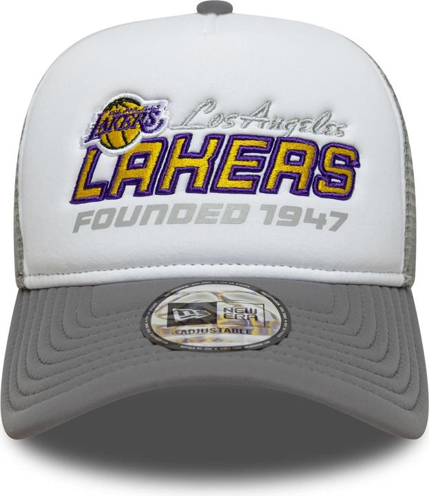 Actual product image New Era A-Frame Mesh Trucker Cap - Foam Los Angeles Lakers