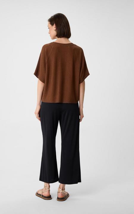 Actual product image Comma Strickpullover Kurzärmeliger Feinstrick-Pullover mit Glitzergarn im Relaxed Fit (XS)