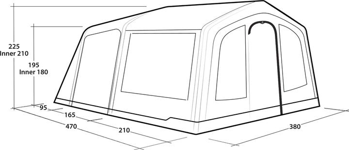 Actual product image Outwell Michigan 4 Air (Inflatable tent, 28.80 kg, 4 persons)