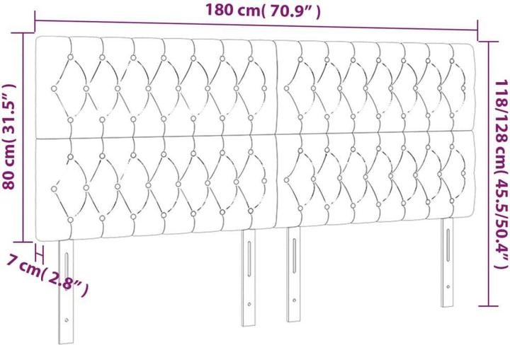 Actual product image vidaXL Garrett (180 x 7 x 128 cm)