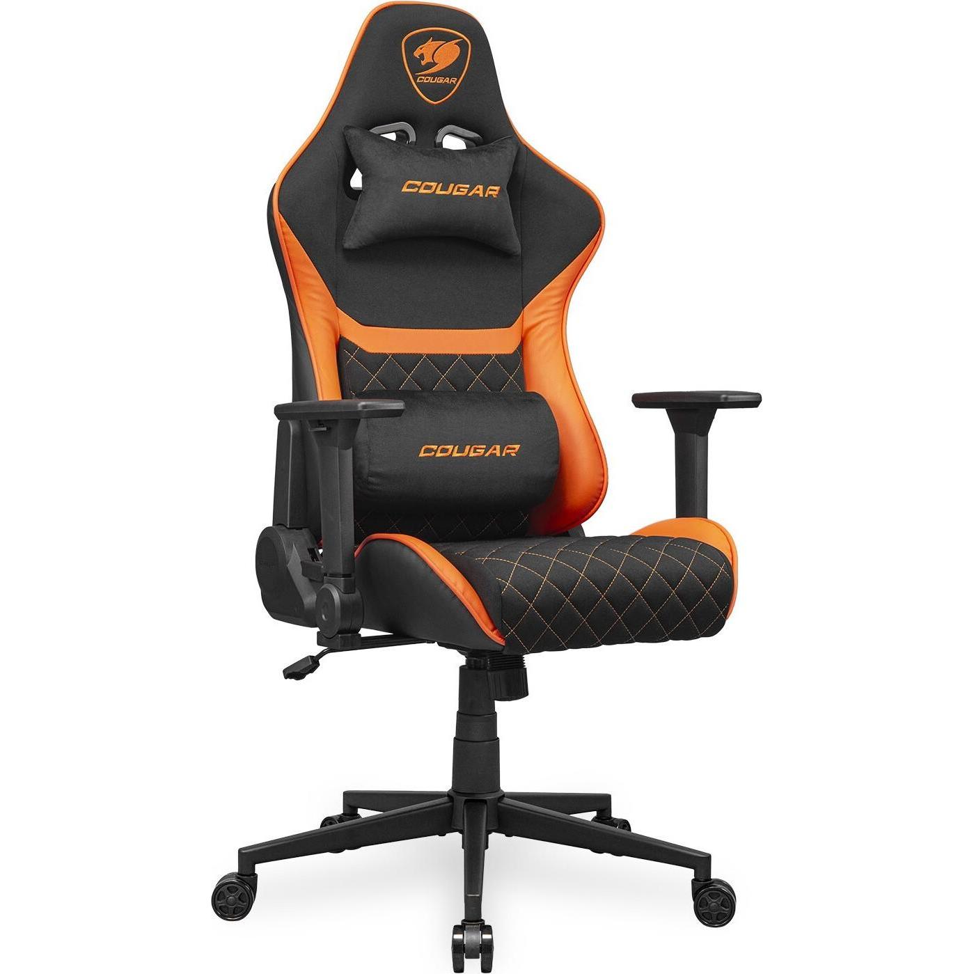 Cougar Sedia da gioco Armor One V2 F, PVC/tessuto, nero/arancio, Sedia gaming, Nero, Arancia