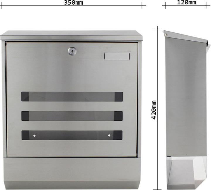 Produktbild Rottner Briefkasten Mara Edelstahl