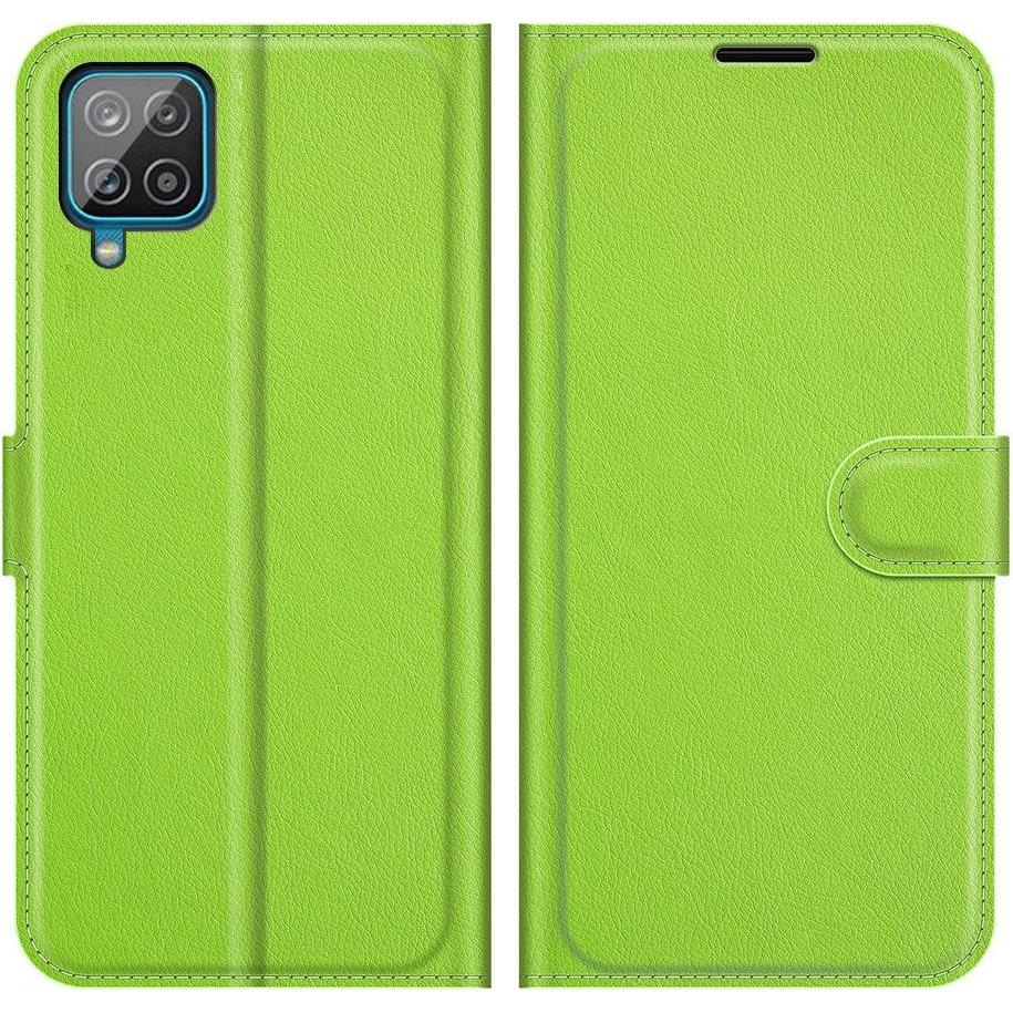 Cover-Discount Galaxy A22 4G - Leder Etui Hülle grün (Samsung Galaxy A22), Smartphone Hülle, Grün