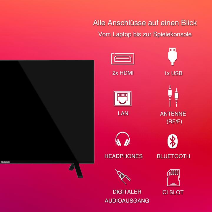 Produktbild Telefunken XF43TO750S (108 cm (43 Zoll), schwarz, FullHD, Triple Tuner, SmartTV, TiVo Betriebssystem) (43", LED, Full HD, 2024)