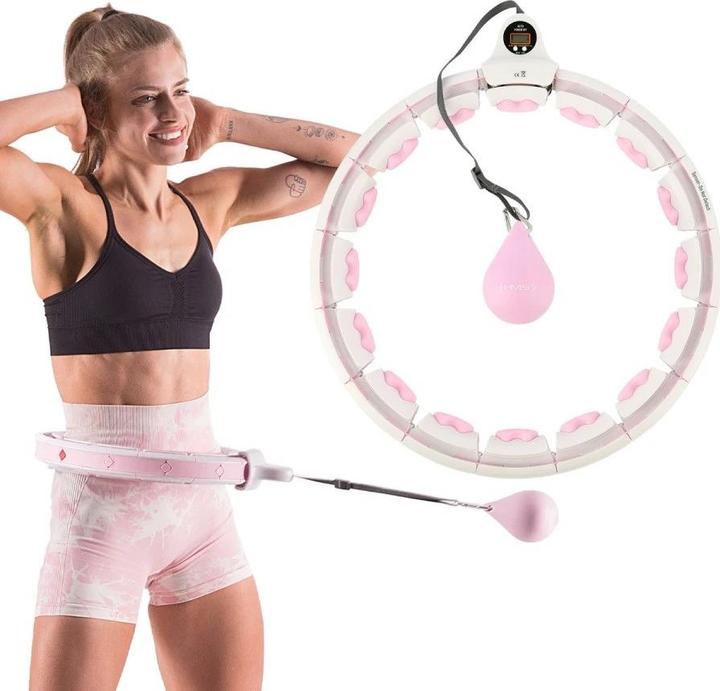 Image du produit HMS HHW06 Rose HULA HOOP AVEC POIDS + BOUTEILLES (40 cm, 400 g)