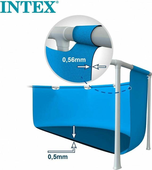 Actual product image Intex 4.5M X 2.2M X 0.84M RECTANGULAR FRAME POOL SET (450 x 220 x 84 cm)