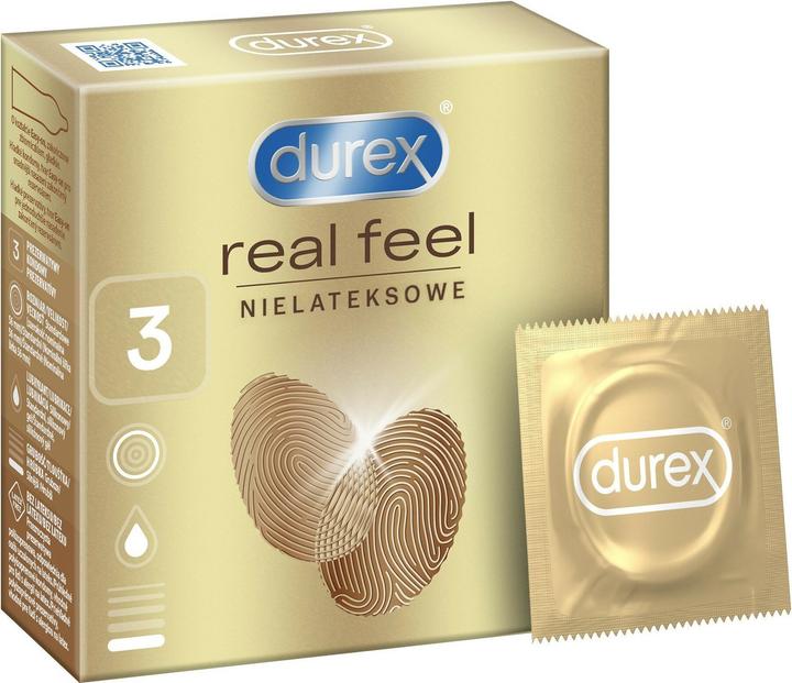 Immagine prodotto Durex Preservativi non in lattice Real Feel Natural Skin Feeling 3 pezzi (3 pz.)