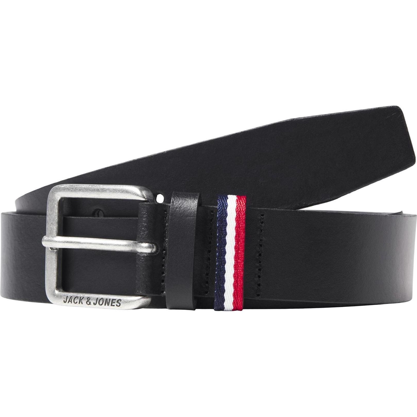 Jack & Jones, Herren, Gürtel, Leder Gürtel, Schwarz, (90)