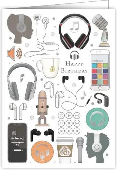 Actual product image Quire Birthday card Happy Birthday Music