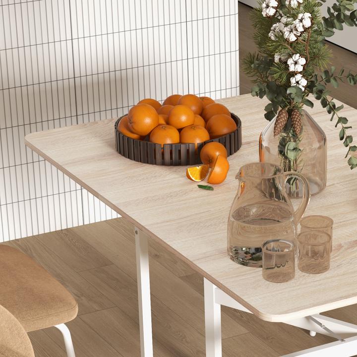 Produktbild Homcom Esstisch mit Rollen (120 x 80 x 73 cm)