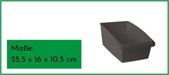 Image du produit Novaliv 4x Organiseur cosmétique grand tiroir Organiseur salle de bain - 25 x 16 cm GRIS ANTHRACITE (10.50 cm, 4x)