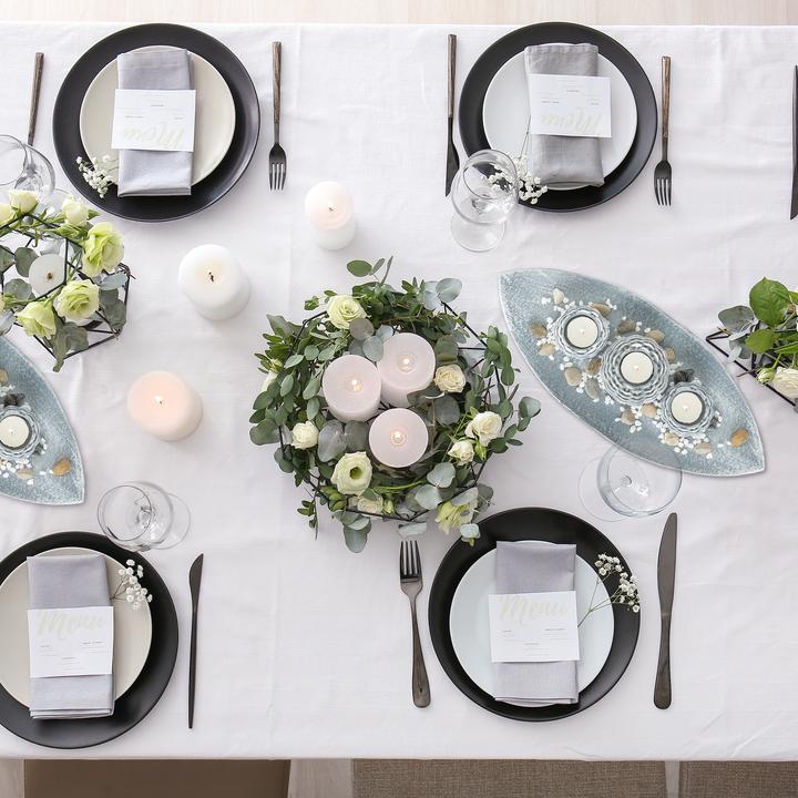 Immagine prodotto Relaxdays Vassoio portacandele grigio (3x)