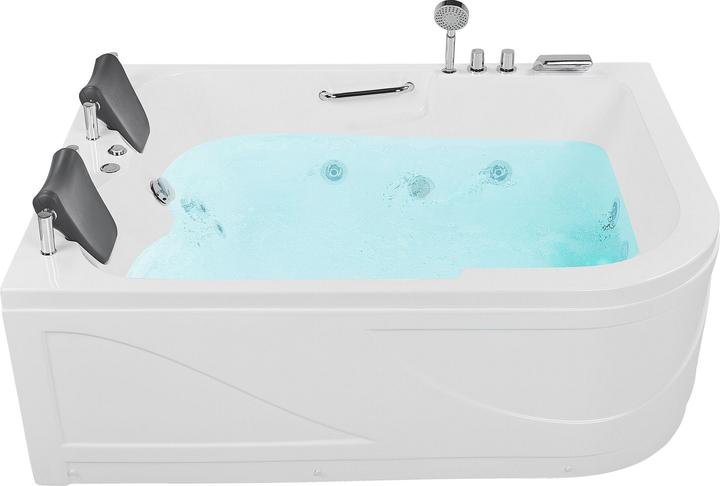 Immagine prodotto Beliani Vasca idromassaggio bianca ad angolo con LED 170 x 119 cm destra BAYAMO (318 l, 119 cm, 170 cm)