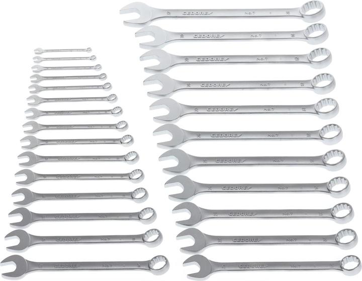 Actual product image Gedore 7-026 Combination spanner set 26 pieces UD profile 6-32 mm (32 mm, 18 mm, 11 mm, 12 mm, 20 mm, 19 mm, 27 mm, 15 mm, 13 mm, 25 mm, 6 mm, 21 mm, 7 mm, 14 mm, 29 mm, 8 mm, 10 mm, 30 mm, 23 mm, 26 mm, 22 mm, 17 mm, 28 mm, 9 mm, 16 mm, 24 mm, 31 mm)