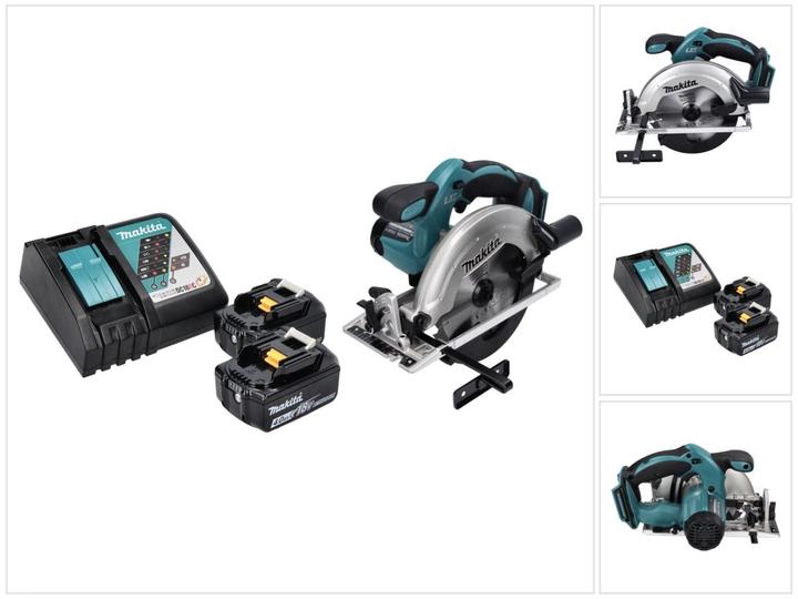 Productafbeelding Makita DSS 611 RM accu handcirkelzaag 18 V 165 mm + 2x accu 4.0 Ah + lader