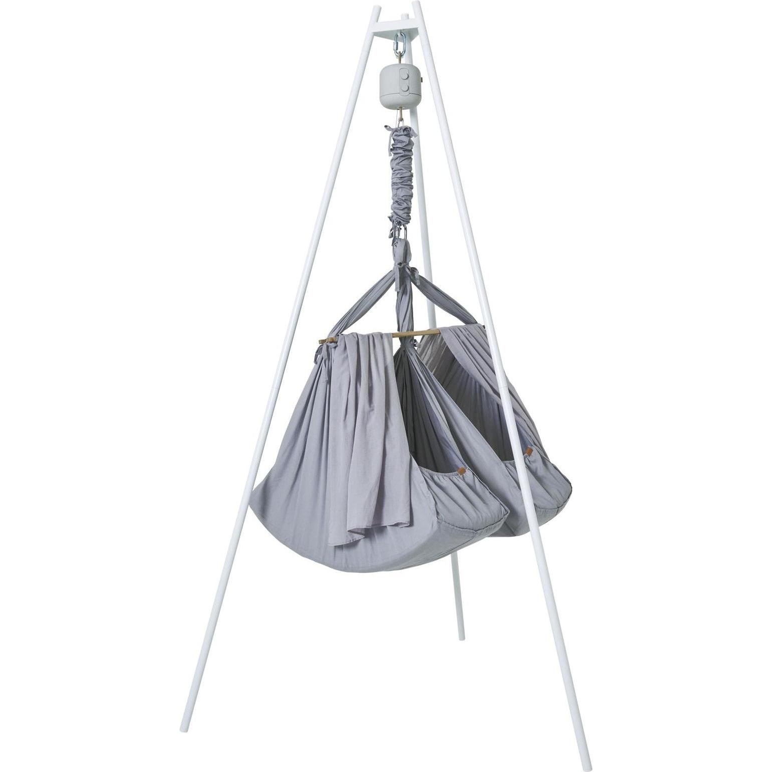 Membantu, Babyhängematte, Set mit Ständer mit Federwiege Zwillinge Premium und Motor LeeLo01 (Cozy Cradle)