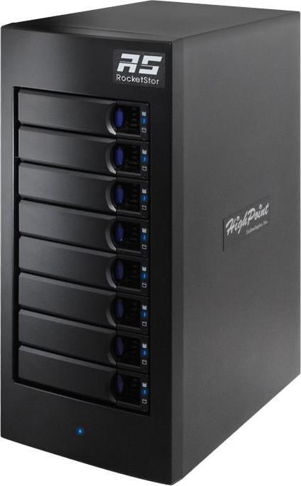 HighPoint RocketStor 6628A - Solid-State-/Festplattenarray - 8 Schächte (SATA-600 / SAS) (3.5", 2.5")